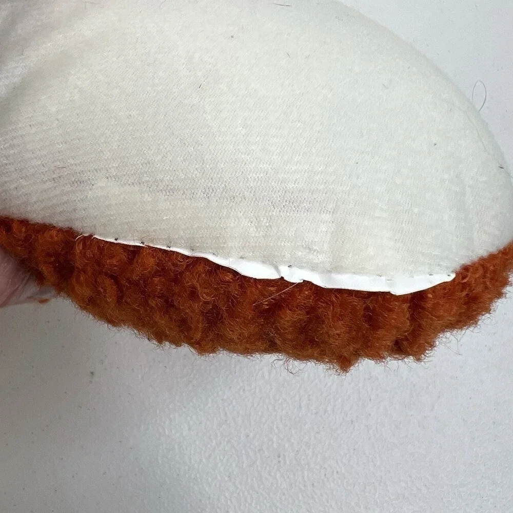Mushroom Decorative Throw Pillow Harvest Orange‎ & White 13